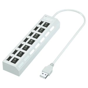 Szybka prędkość 4/7 portów USB-HUB 2.0 Adapter Expander Multi USB Rozdzielacz wielokrotnego przedłużacza z przełącznikiem lampy LED na laptop na PC