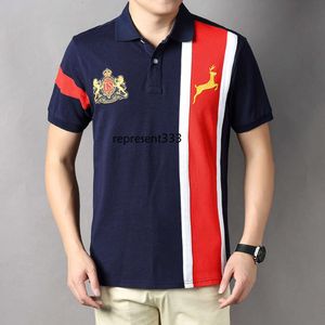 polo shirt men Internationally renowned brand Royal Leisure Sports Short sleeved Polo Shirt, men's contrasting color, fashionable and slim style