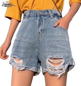 Women039s denimshorts plus storlek 5xL Summer High midja Blue Wide Leg Casual Ladies Shorts Jeans For Women Short Femme 9000 50 T2285447