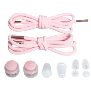 Shoe Parts 2pcs Women Men Lazy Sports Without Tying Quick Daily Kids Adults With Spring Buckle Easy Install Elastic Shoelaces Round