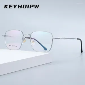 Strama da sole cornici Keyhoirw Fashion leggero in titanio retrò di vetro ottico da uomo miope Frame di occhiali