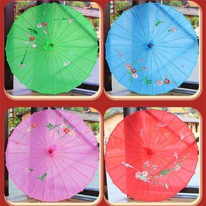 Home Erwachsene chinesische handgefertigte Stoff Regenschirm Fashion Travel Color Color Orientaler Parasol Regenschirme Hochzeitsfeier Dekoration Tools ZC1260