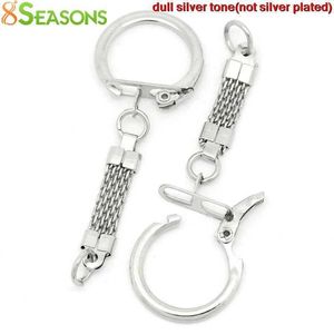 Keychains Lanyards 8-season 30 piece keychain silver metal keyring Trinket car keyholder jewelry 6.2cm x 2.3cm keychain length 3.8cm Q240521