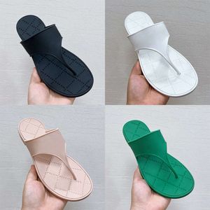 Designers thong sandaler kvinnor gummi tofflor platt skor sommarstrand glider gummisula flip flops med ruta 569