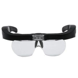 Gli occhiali ingranditi che lettura della reparazione dell'orologiaio indossano l'ingrandimento 1.5x 2.5x 3.5x 5.0x USB ricaricabile con luce a LED