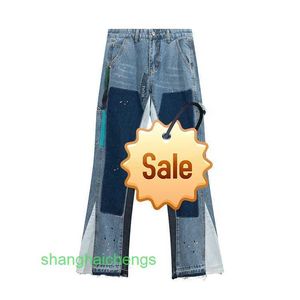 Men's Goeliy Dumpt shorts designer casual pants patchwork micro horn splashed ink multiple pockets hip-hop unisex jeans