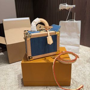 أعلى جودة الدنيم أكياس صغيرة مربع Box Valisee Bag Bag Bages Woman Handbag Counter Crossbody Brooms Dhgate Border Fashion Bag Makeup Bag 240515