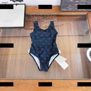 Top Baby Designer Swimsuit Girls Designer Swimwear Designer Munopezzo Nuova Lettera di arrivo Stampa costume da bagno Dimensione 80-150 cm Spedizione gratuita MAR23