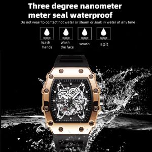 Brand Men's Watch Mode Automatische Bewegung Barrel Luminous Waterfof Uhr Sport Mann Male Silikongurt Quarz Armbanduhr Neue