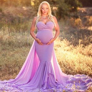 Spitze Mutterschaftskleider für Fotoshooting schwangere Frauen weiße Dusche Feed Fotoshooting Kleid Schwangerschaftskleid Fotografie L2405