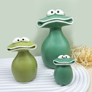 New Product Creative Frog Resin Cartoon Home, sala de estar, decoração de mesa pequenos ornamentos