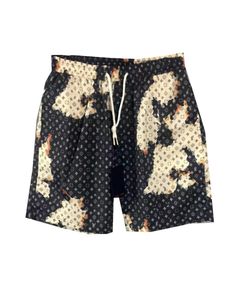 L Brand Sports Shorts Designer Full Print L Jacquard Quick Drying Casual Capris Fashionable ice Silk Cotton Elastic Waistband Splicing Luxury Shorts