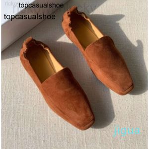 Ayakkabılar Seyahat Loafers Kadın Katlanabilir Mükemmel Deri Süet Boyut 35-40 Wayj