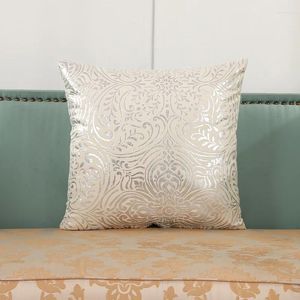 Pillow Golden Print Velvet Cover 45x45cm Decorative For Sofa Livingroom Decor Pillowcase Bedroom Grey Green Beige