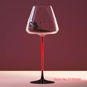 最高品質のソムリエブラックネクタイバーガンディレッドロッドワイングラスオーストリアデザインシリーズクリスタルボルドーシェリーゴブレットシャンパンフルート