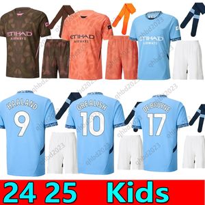 HAALAND soccer jersey PHILLIPS 24 25 DE BRUYNE MANS CITIES GVARDIOL MAHREZ GREALISH FODEN 2024 football shirt uniforms men kids kit ALVAREZ kids kit RODRIGO KOVACIC