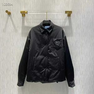 cotton clip metal label Lapel shirt cotton jacket