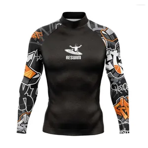 Kvinnors badkläder Män UV-skydd Surfing Diving Swimming Tight T-shirt RASH Guards Långärmad badtröjor Gymkläder Rashguard