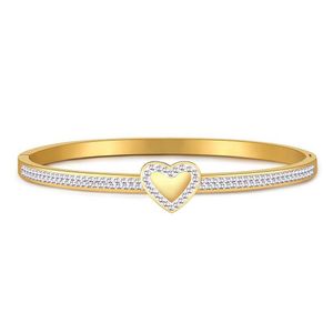 t Family Fashion Love Diamond Bracelet Light Luxury Non Fading Stainless Steel Peach Heart Personalized Simple Handwear