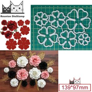 3D Rose Flower Petal Metal Cutting Dies Diy Cards Stencils Fotoalbum Embonsing Paper Making Scrapbooking Card Mold Crafts Dies