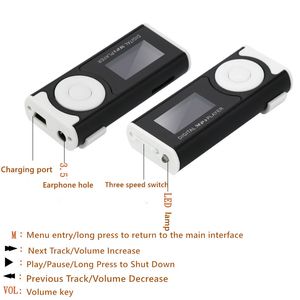 新しいポータブルMP3プレーヤーLCDスクリーンUSB SUPPER SLIM MINI CLIP MP3プレーヤーエレクトロニックスポーツ音楽プレーヤーサポートマイクロSD TFカード