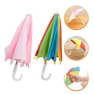 Paraply Mini Kids Miniature Decoration Accessories Rainy Tiny Toy Landscape Micro Photo Sun House Parasol Girls American L2405