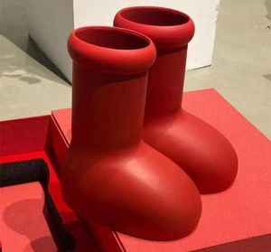 Överdrivna designer stövlar stor röd boot 2023 nya trend mode stjärnor show stil chunky sula överdimensionerade män kvinnors tossor rub8632740