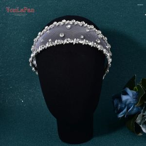 Cabeças de cabeça Youlapan Wedding Rhinestone Hair Hoop Band Bride Bride Silver Color -coutetled Mulher elegante Party Headweares