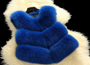 Высокий имитационный изделия из искусственного шерста Зимой Женщины теплый толстый куртке