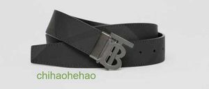 Designer Bborbaroy Belt Fashion Fashion Fashion Ogen Leather Supports in contanti in consegna Logo a doppia faccia a doppia parte della cintura a quadri grigio 8