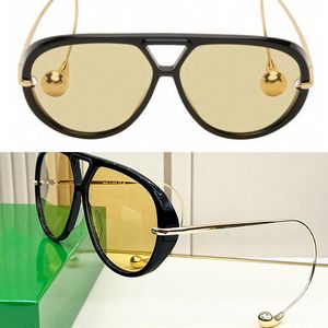 Designer Aviator Solglasögon Kvinnor Metall Frame Pilots Sun Glasögon 1273s Goggles Style Anti-ultraviolet Acetate Oval Solglasögon Full Frame Gold-Tone Glasses