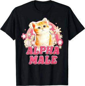 Magliette da uomo gatto da uomo gattino divertente t-shirt divertente maglietta stampata piatta S52133