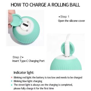 Novo Mini Mini Toys de cães Auto Rolling Ball Electric Toys para gatos pequenos gatos de cachorro de cachorro de gato pequeno