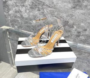 Aquazzura High Heels Sandals Luxury Brand PVC PVC Stiletto Summer Runway Shoes Women Top Quality Footwear Outdoor 8394899