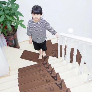 Carpets 1PC Non-Slip Stair Treads Rug Luminous Mats Indoor Self-adhesive Stairs Carpet Livingroom Steps Tread