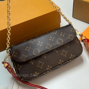 Designers väskor axelväska ny plånbok på kedja murgröna kvinnliga väskor handväskor pochette tillbehör crossbody plånbok kvinnolättar korthållare messenger handväska