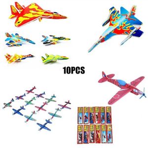 Самолеты Modle 10 кусочков цветового периода Случайные репрессии DIY Компоненты Пена самолетов модель модели полета подарки самолеты игрушки самолетов Toys S2452022