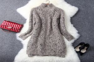 European och American Women039s Wear 2017 The New Winter Long Sleeve Turtleneck Knitting Dress8824438