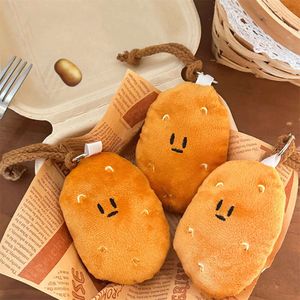 3PCS Cute Keychain Potato Plush Doll Pendant Student Creative Backpack Charms Decoration Kids Birthday Gift