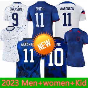 2023 USA MEN MEN KIDSチームサッカージャージーロッドマンラベルホーランクックフォックスモーガンウィリアムズサリバンサリバンサンチェスジルマフエルタダンネーハースミスサッカーシャツ大人