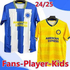 24 25 Ansu Fati Fußballtrikots Rainbow Schnürsenkel Hemd Ferguson Mitoma Webster March Lamptey Gross Lallana undav Fußballhemd 2023 2024 Mitoma Men Kids Kits 666