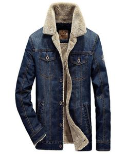 Dżinsowe kurtki mężczyźni Nowy jesień zimowy futra obrońca parka dżinsy płaszcza męska kurtka gęsta ciepła warstwa kowbojska kurtka Plus w rozmiarze 4xl6276053