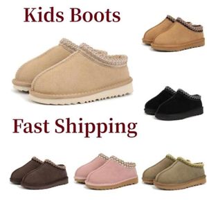 Classics Children Kids Tasman Slippers Toddler Baby snow Boots Slippers soft Sheepskin Ultra Mini Boy Girls Boot Winter Warm Slippers Beautiful Gifts