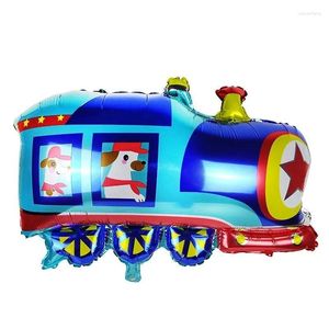 Decoração de festa 1pc grande 71cm de trem azul Balões de feliz aniversário decorações infantis crianças adultas gordas de hélio de hélio anniversair