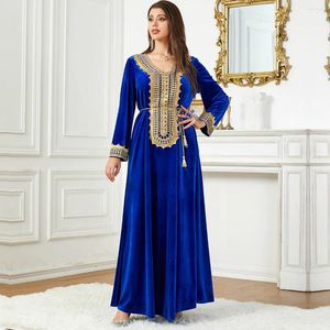 Vestidos casuais abaya for feminino decalque dubai moda outono/entre veludo vestido árabe feminino feminino manto de cor árabe de roupas do Oriente Médio