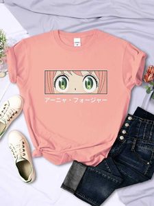 T-shirty japońskie anime szpieg x rodzina Anya Fireger graficzna koszula Streetwear Streetwear Fashion krótkie rękaw unisex nastolatka 3-14y Thirt Y240521