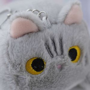 3PCS Japanese Block Plush Keychain 12cm Cute Cartoon Pet Cat Key Chain Bag Pendant Girls Backpack Decoration Gift