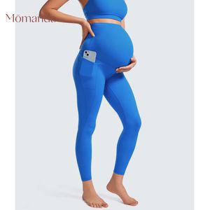 Womens 25" Butterluxe Maternity Leggings with Pockets - Workout Activewear Yoga Pregnancy Pants Over The Belly Buttery Soft L2405