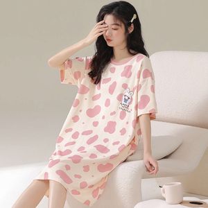 Pamuk Kadın Annelik Nightworks Yeni Nightgown Rahat Pamas Ladies Yaz Homewear F24520 S