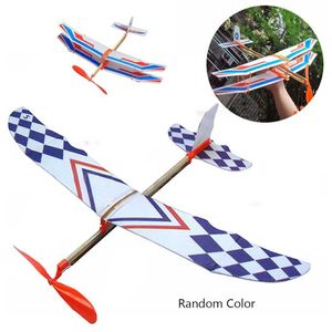 Flygplan Modle 2022 Ny ankomst Hot Sale Simple Elastic Rubber med Power DIY Foam Aircraft Model Kit Hot Sale Educational Toys S2452022